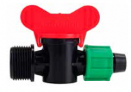 Кран ф16 с гайка х 1/2" мъжка резба