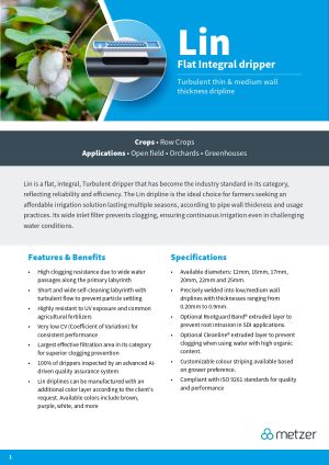 Lin ф16/0.9mm/30 cm/1.6 л/ч (500m)